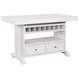 Summer Winds II White and Gray 60" Rectangular Storage Kitchen Island