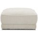 Utopia Mega Ivory Ottoman with Casters