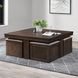 Paxton Beige and Brown 5 Piece Storage Coffee Table with Ottoman