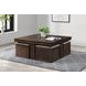 Paxton Beige and Brown 5 Piece Storage Coffee Table with Ottoman