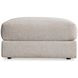 Vista Gray Square Ottoman