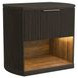Sutton Dark Brown 1 Drawer Nightstand with LED