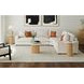 Sutton White and Natural Round Marble Top Coffee Table