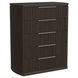 Sutton Dark Brown 5 Drawer Chest