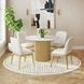 Sutton White and Natural 52" Round Dining Table