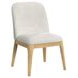 Sutton White and Natural Upholstered Dining Side Chair Set of 2