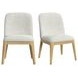 Sutton White and Natural Upholstered Dining Side Chair Set of 2