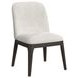 Sutton White and Dark Brown Upholstered Dining Side Chair Set of 2`