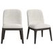 Sutton White and Dark Brown Upholstered Dining Side Chair Set of 2`