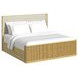 Sutton Brown and Gray King Upholstered Panel Bed