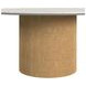 Sutton White and Natural Round Marble Top Coffee Table