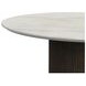 Sutton White and Dark Brown 47" Round Dining Table