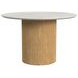 Sutton White and Natural 52" Round Dining Table