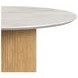 Sutton White and Natural 52" Round Dining Table