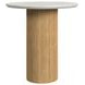Sutton White and Natural Round Marble Top Occasional Table Set