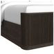 Sutton White and Dark Brown King Upholstered Platform Bed