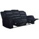 Willow Black 86" Sofa with Dual Recliner