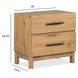 Davenport Rustic Caramel 2 Drawer Nightstand with USB Charging