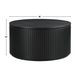 Colvin Black Round Coffee Table with Casters