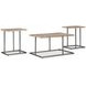 Albreane Grayish Brown and Black Rectangular Occasional Table Set of 3