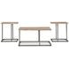 Albreane Grayish Brown and Black Rectangular Occasional Table Set of 3