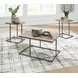 Albreane Grayish Brown and Black Rectangular Occasional Table Set of 3