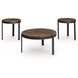 Horizon Hills Warm Rustic and Black 3 Piece Round Occasional Table Set