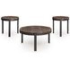 Horizon Hills Warm Rustic and Black 3 Piece Round Occasional Table Set