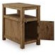 Fendenmore Brown Rectangular Chairside End Table with USB Charging
