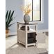 Fendenmore Brown Gray and Antique White Rectangular Chairside End Table with USB Charging