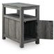 Fendenmore Brown and Gray Rectangular Chairside End Table with USB Charging