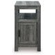 Fendenmore Brown and Gray Rectangular Chairside End Table with USB Charging