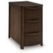 Camdill Dark Brown Rectangular Chairside End Table with USB Charging