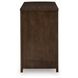 Camdill Dark Brown Rectangular Chairside End Table with USB Charging