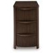 Camdill Dark Brown Rectangular Chairside End Table with USB Charging