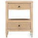 Bristol Park Whitewashed Oak Wood Open Nightstand