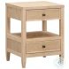 Bristol Park Whitewashed Oak Wood Open Nightstand