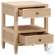 Bristol Park Whitewashed Oak Wood Open Nightstand