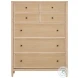 Bristol Park Whitewashed Oak Wood 5 Drawer Chest
