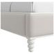 Haven Warm White and Ivory King Upholstered Panel Bed