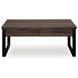 Wickman Falls Dark Brown Rectangular Cocktail Table