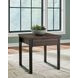 Wickman Falls Dark Brown and Black Square End Table