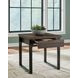 Wickman Falls Dark Brown and Black Square End Table