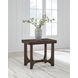 Korestone Dark Brown Rectangular End Table