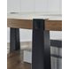 Ridgester Light Brown and Matte Black Round Cocktail Table