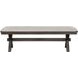 Riverdale Black 62" Upholstered Bench