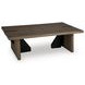 Kandinew Medium Brown and Black Rectangular Cocktail Table