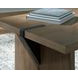 Kandinew Medium Brown and Black Rectangular Cocktail Table