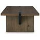 Kandinew Medium Brown and Black Rectangular Cocktail Table