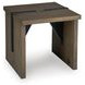 Kandinew Light Brown Square End Table